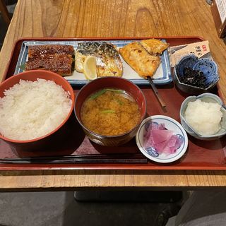 ウナギ&トロサパ定食＋サーモンハラス串