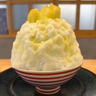 メロンのかき氷(中町氷菓店  果実と氷 吉祥寺)