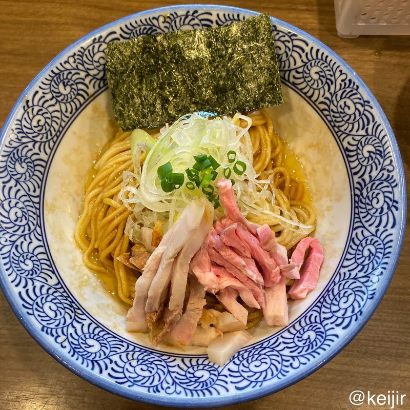 限定 黒さつま鶏チー油そば(煮干しつけ麺 宮元)