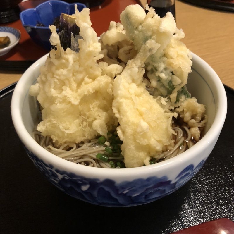 キスと野菜の天ぷらそば(こんごう庵 神保町店 （こんごうあん）)
