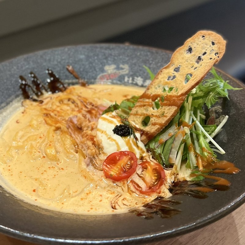 海老noodleスタンダード豆乳仕立て(トレ海老アーンnoodle三宮)