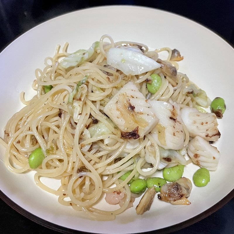 海鮮パスタ(自宅)