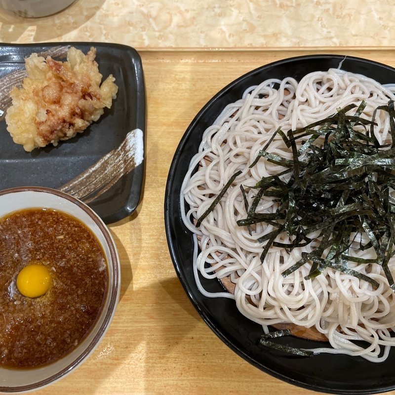 おろしせいろ大盛とり天トッピング(小諸そば 九段下駅前店)