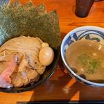 濃厚煮干つけ麺中盛海苔トッピング(志奈そば田なかいすみ店)