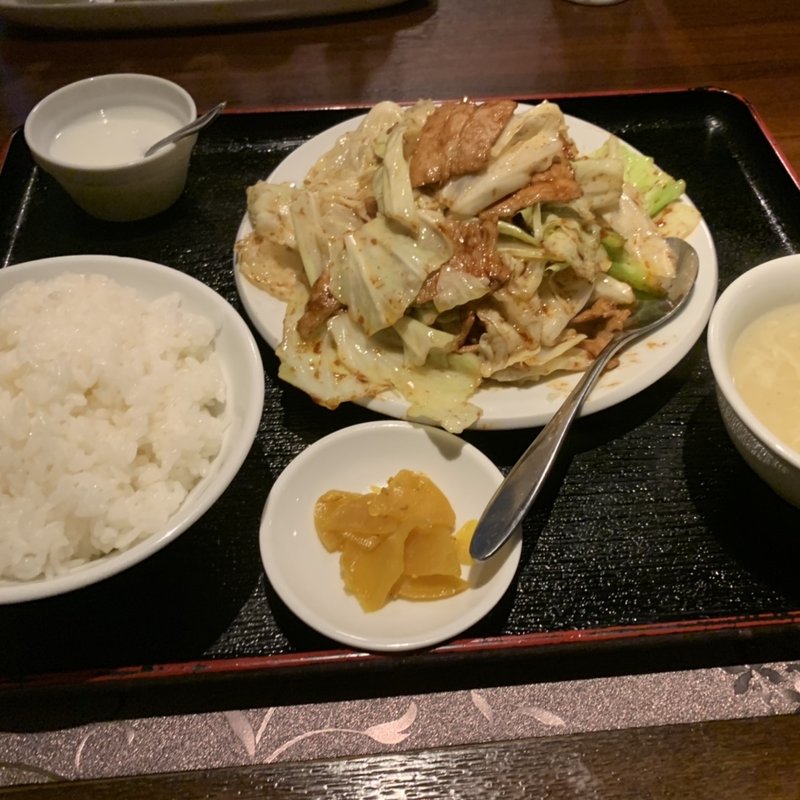 回鍋肉定食(中華料理 楽道)