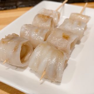 ガリの串焼き(ホルモン天ぷら まめすけ)