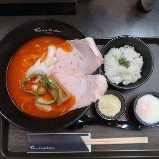 氷見イワシ香るナポらー麺(〆リゾットセット)(MenyaIkuzoTokyo)