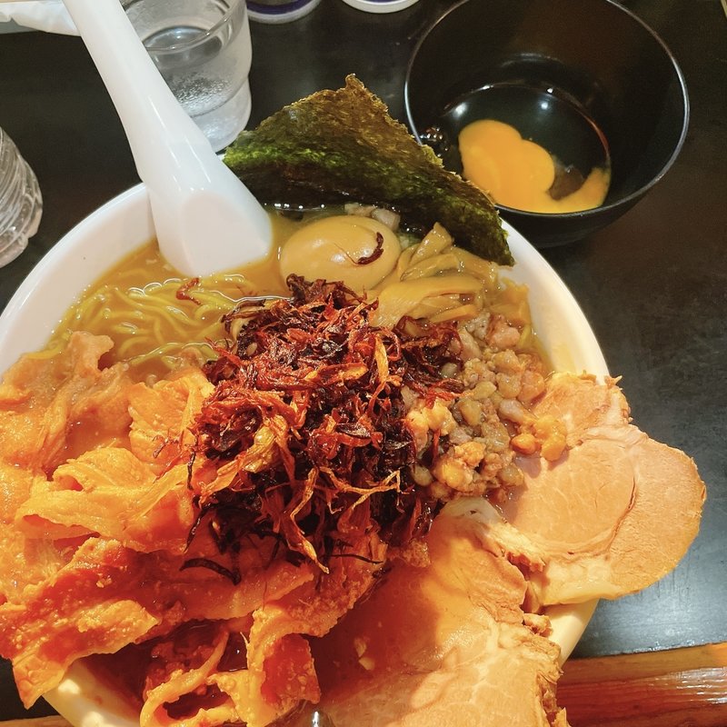 丸ガニ不純大盛り、つけたま(一条流がんこ総本家分家荒木町)