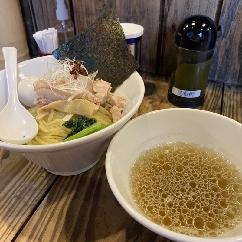 味玉昆布の塩つけ麺(昆布の塩らー麺専門店 MANNISH 蔵前店)