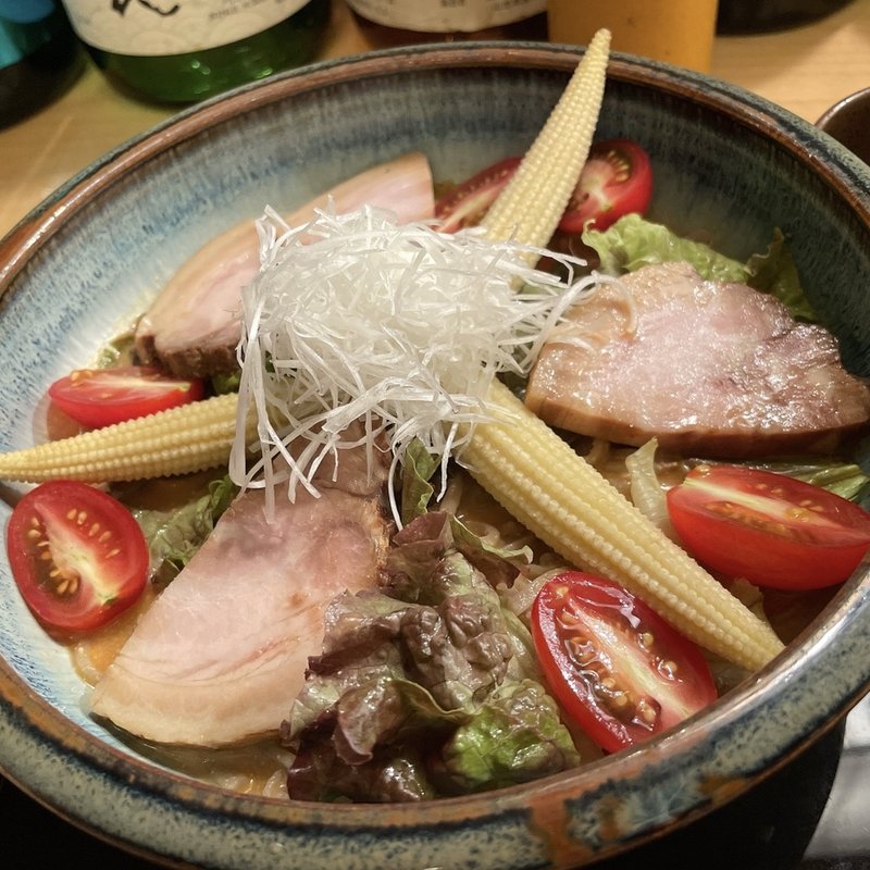 チャーシューと夏野菜のぶっかけ蕎麦(山せみ )