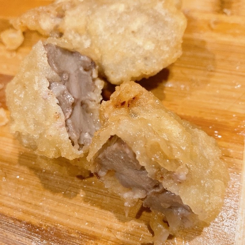 牛タンの天ぷら(ホルモン天ぷら まめすけ)