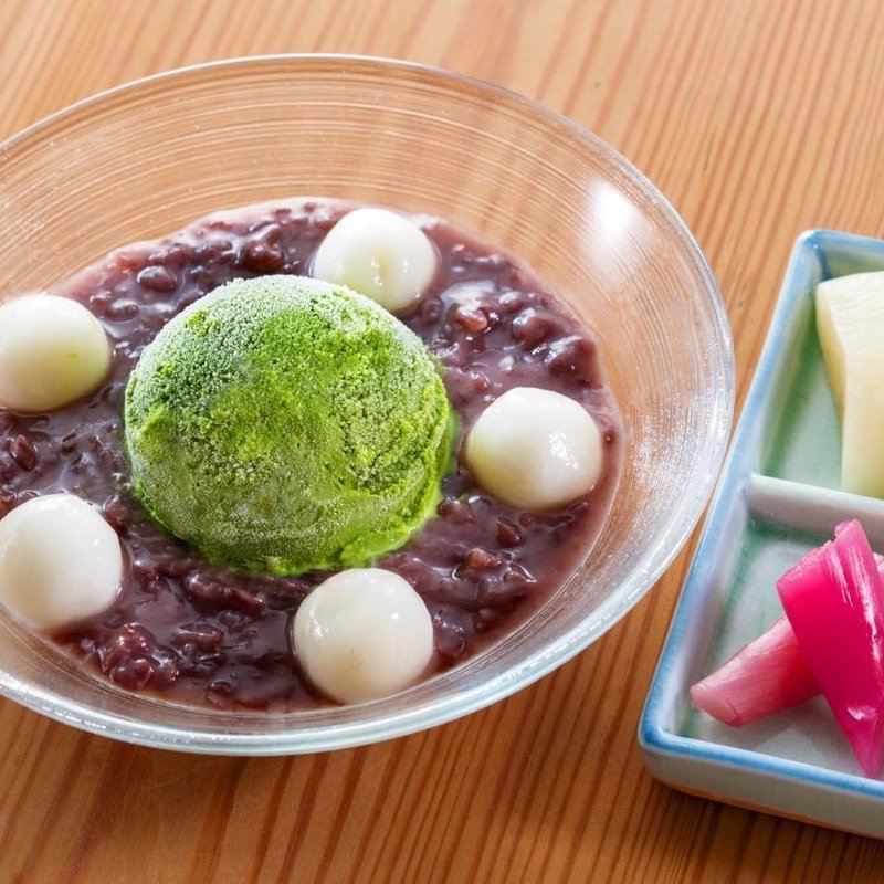 冷やしぜんざいとお漬物(銀座やまう)