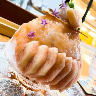 桃のかき氷(GION NISHI CAFE)