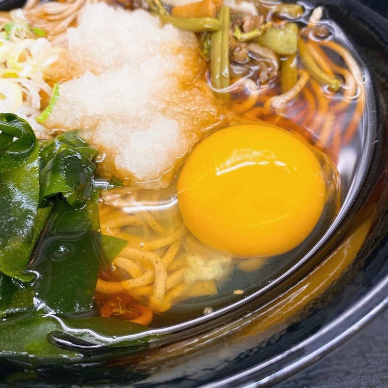 朝得 山菜おろしそば ＋ 生たまご(菜の花そば 西船橋店 （【旧店名】彩花庵　西船橋店）)