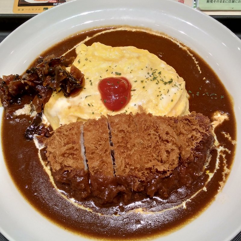 手仕込みロースかつオムレツ欧風ビーフカレー(マイカリー食堂 春日店)