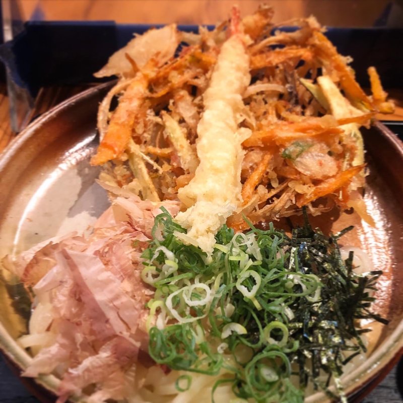 かきあげぶっかけ(大地のうどん　博多駅ちかてん)