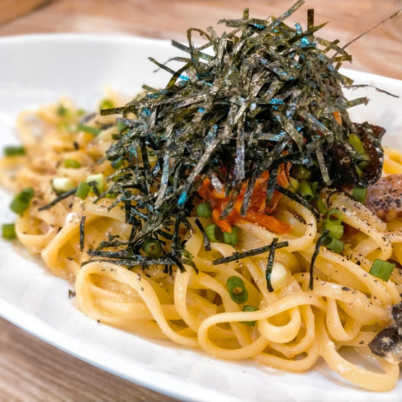 スパ吉流カルボナーラ 熟成キムチのせ(スパ吉)