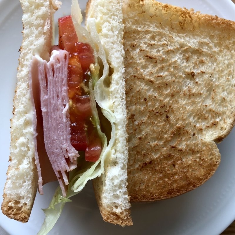 ジャンボンハム・レタスサンド(エクセルシオール カフェ 品川イーストワンタワー店)