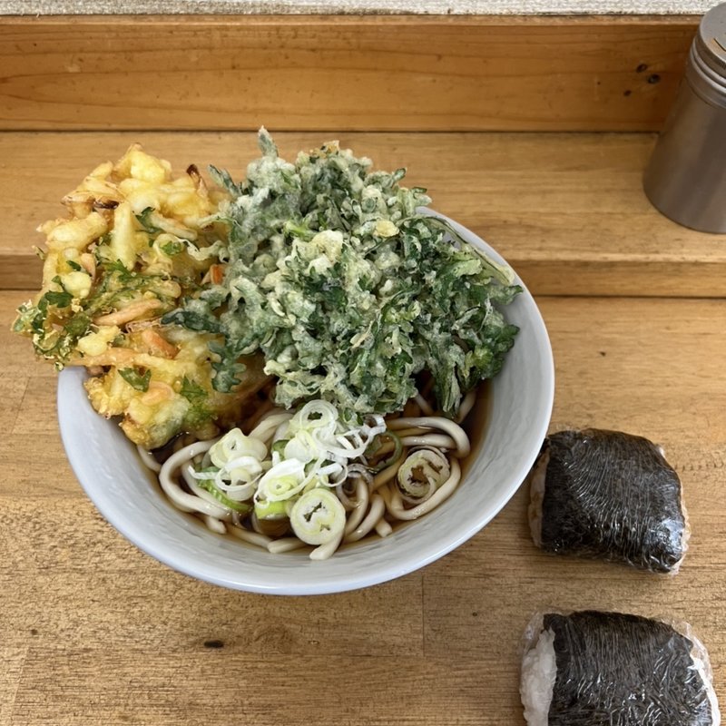 天ぷらうどん、春菊天(戸隠 （トガクシ）)