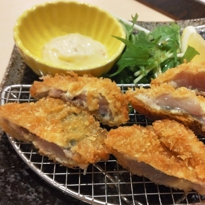 名物レアとろアジフライ(二丁目酒場 総本店 )