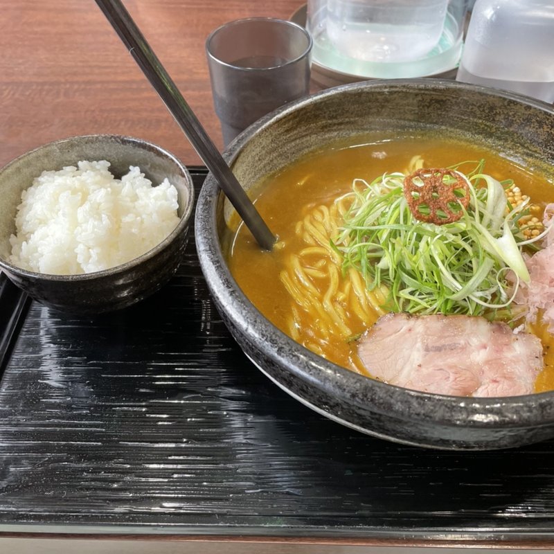カレーうどん+ライス(小)(がんばり屋 草津店 )