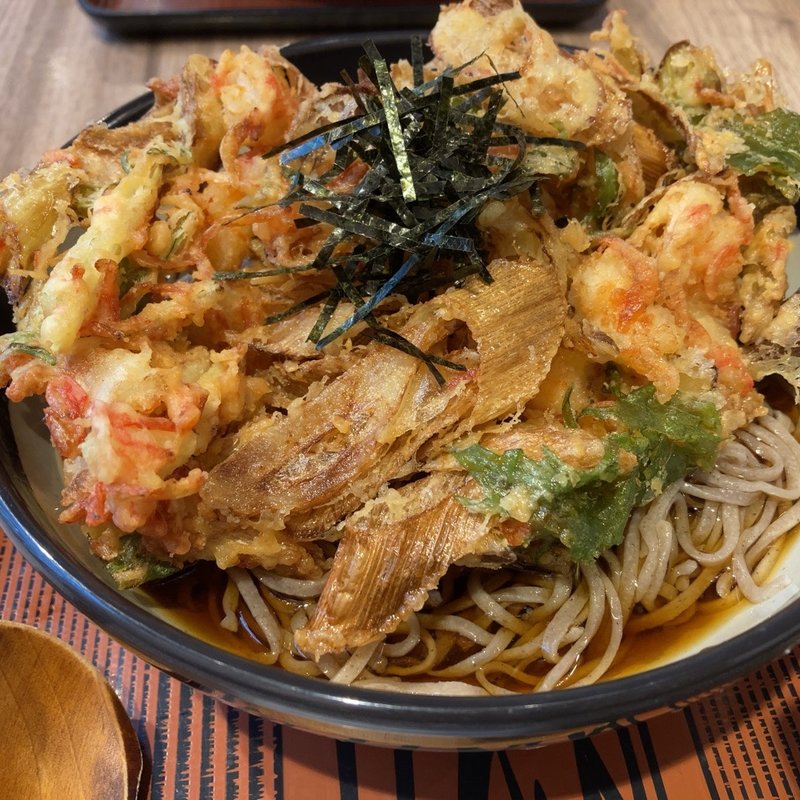 冷やし香ばしかき揚げ蕎麦(そばきり　みよ田　松本パルコ店)