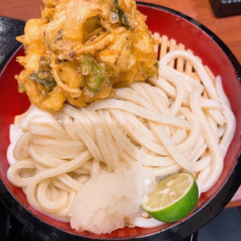 えびとなすのかき揚げうどん(丸亀製麺 大宮すずらん通り店)