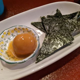 卵のしょうゆ漬け、のりチーズ(日本酒処 嗜)