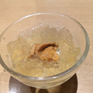 鱧の卵豆腐、生ウニ(みこころや )
