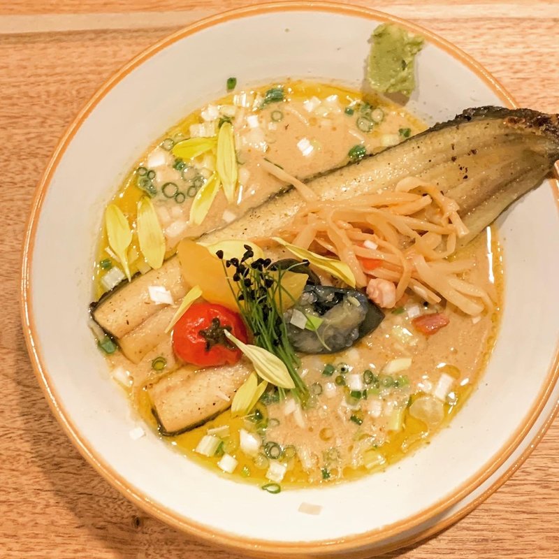 限定　国産鰻白焼きラーメン(海老丸らーめん)