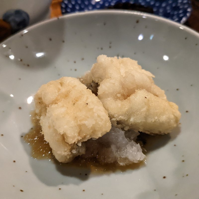 特大穴子唐揚おろしポンズ(鮨 波づき)