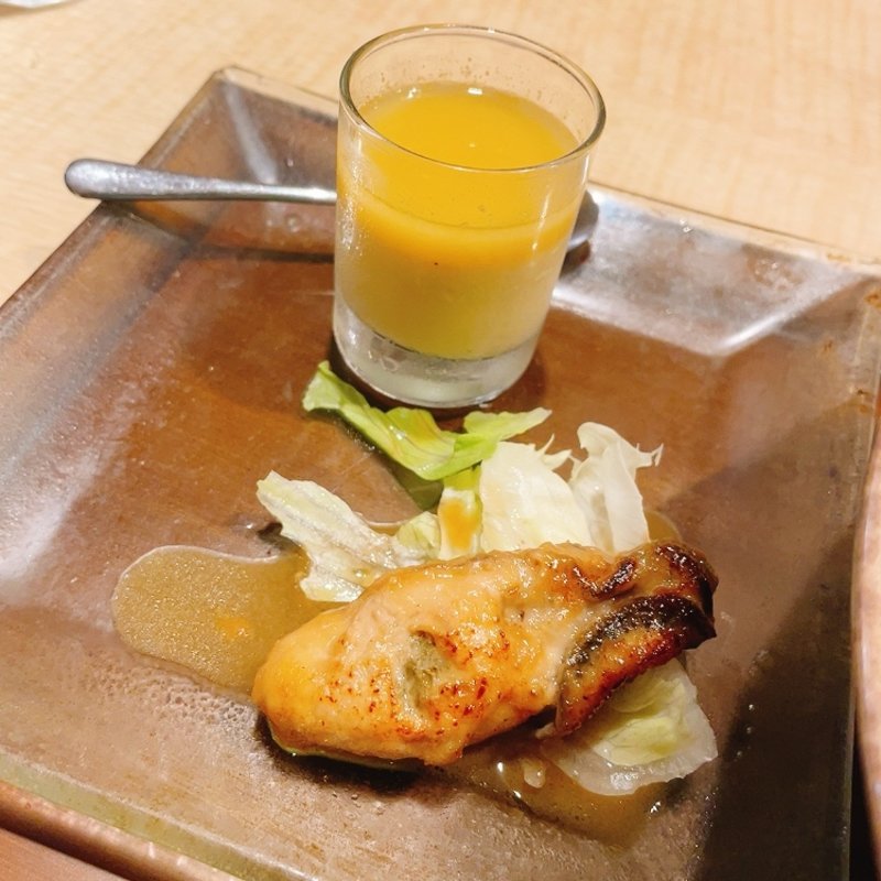 海鮮出汁の茶碗蒸し(西洋料理・麺・ヌイユ)