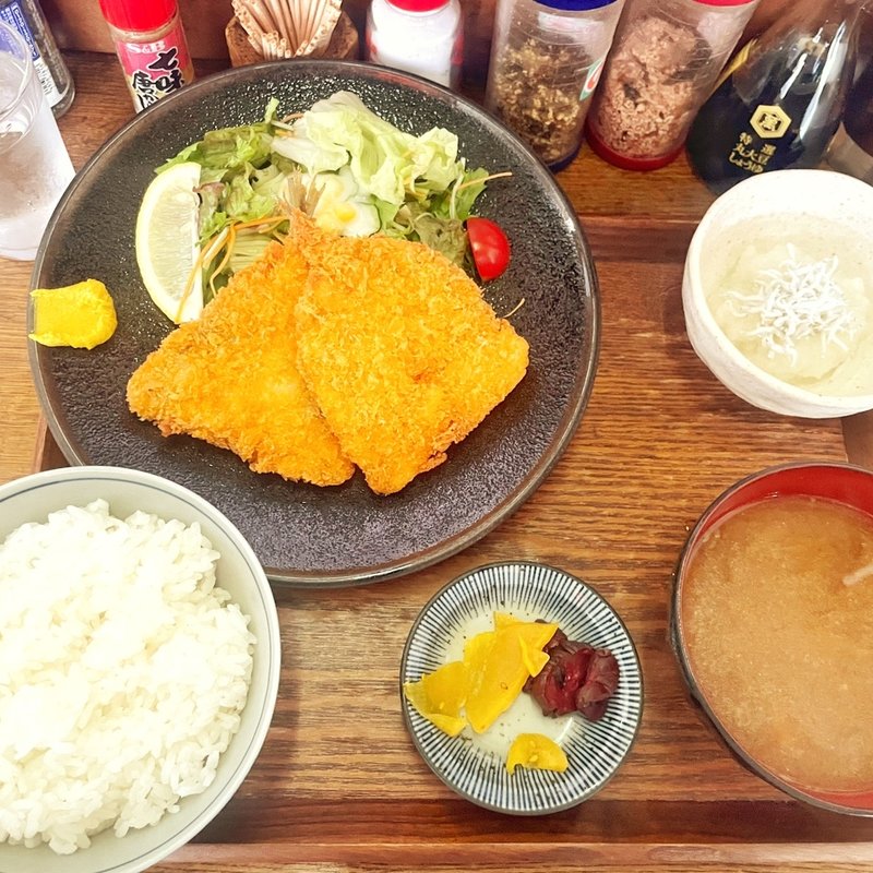 アジフライ定食(ご飯少なめ)(あきたや食堂)