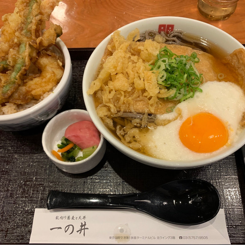 とろろ蕎麦　ミニ天丼セット(一の井)