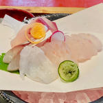 和歌山加太産木津市場前島さんの朝採れお造り定食(さかふね)