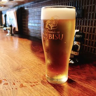 ランチビール(ビール生　中タンブラー)(裏恵比寿 自然生村)