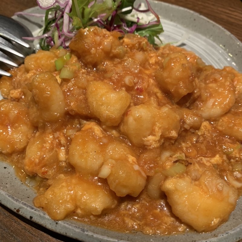 小海老のチリソース〜ふわふわ卵添え〜(China Garden　笑空 （チャイナガーデンエクウ）)