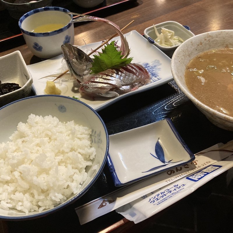 地あじのたたき定食(のんき亭)