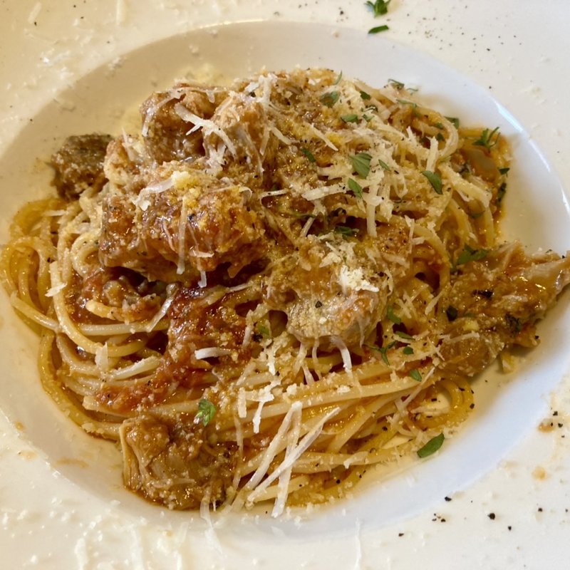 さくらポークごろっとミートソーススパゲッティ(cucina toto)