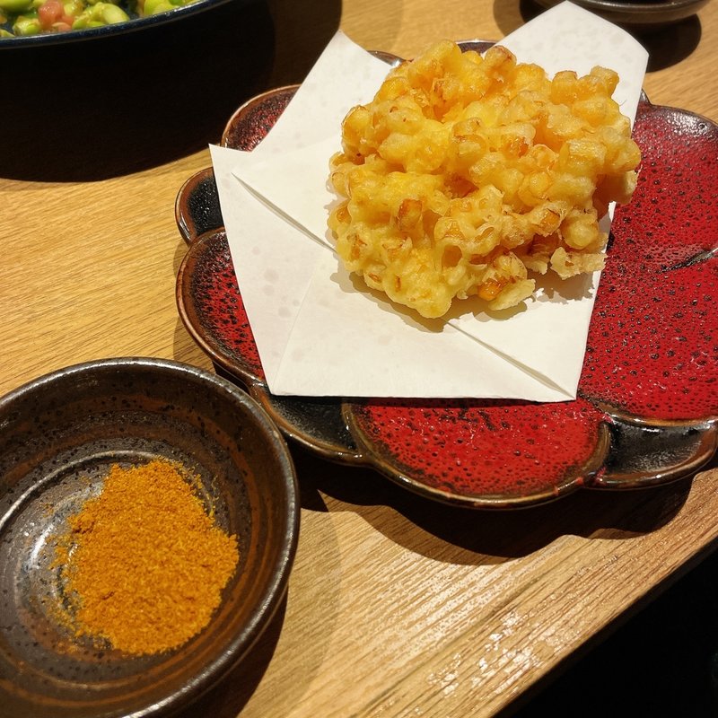 とうもろこしかき揚げ(蕎麦酒処 空庵)