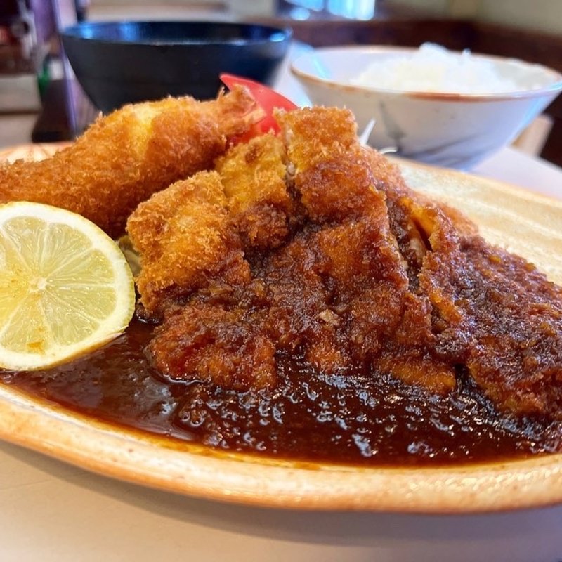 とんかつと大海老フライ(とん吉 )