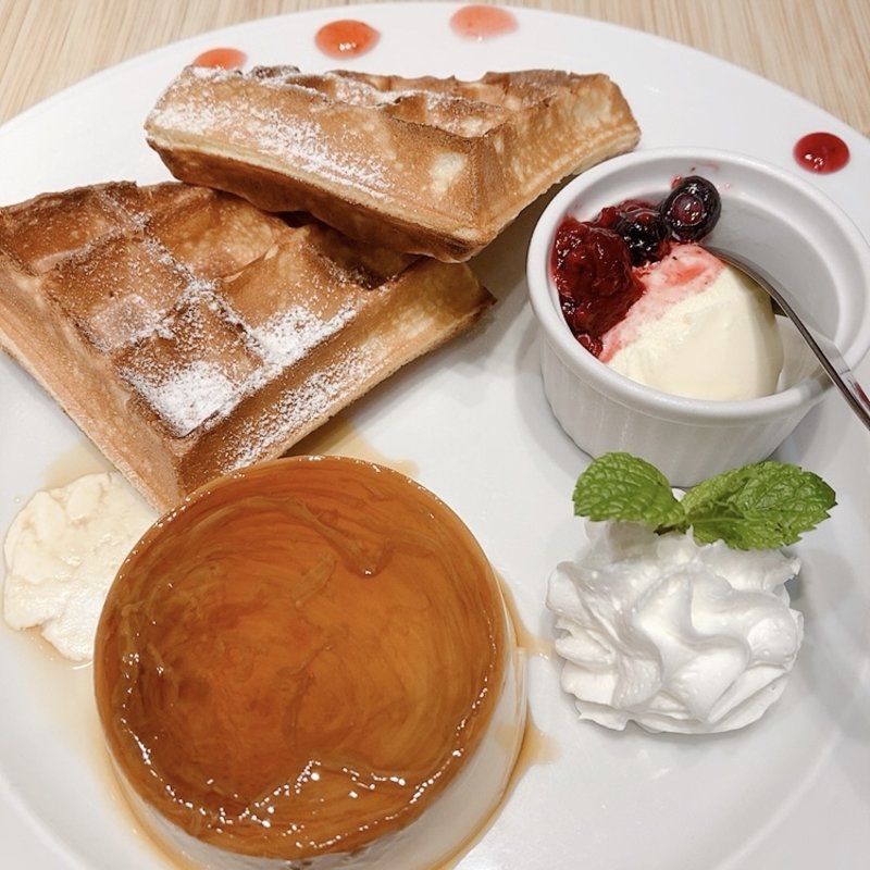 贅沢ハーフワッフル(豆蔵珈琲店)