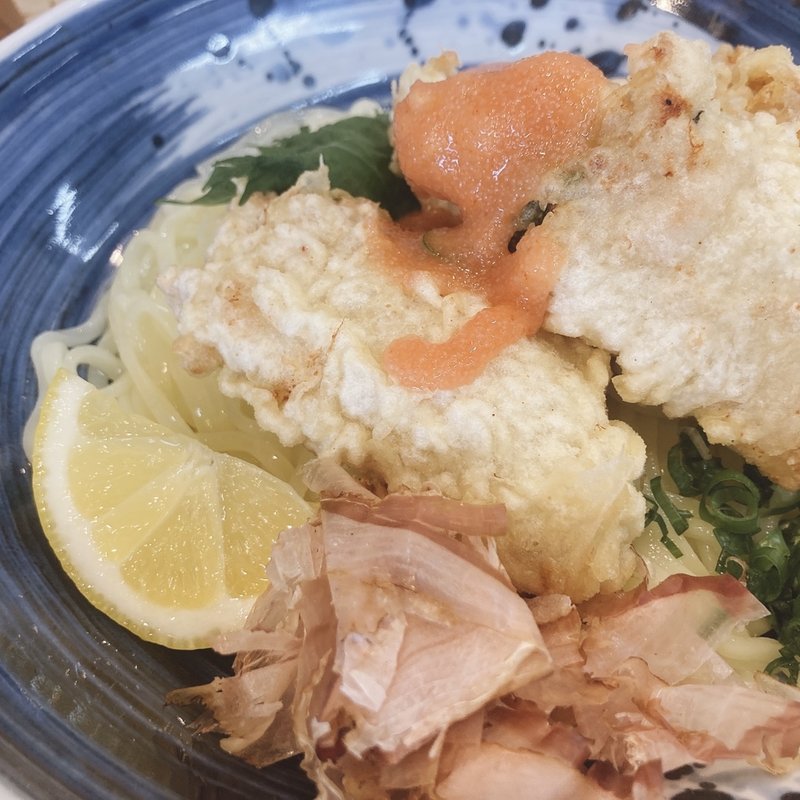 とり明太子天ぶっかけ(豊前裏打会　麺や　長政)