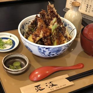 がんさ味噌天丼【限定メニュー】(天ぷら 兎波 （となみ）)