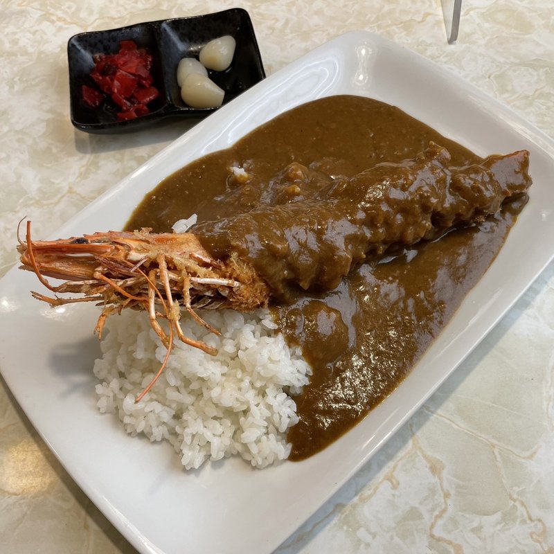 特大エビフライカレー(グリル松 )