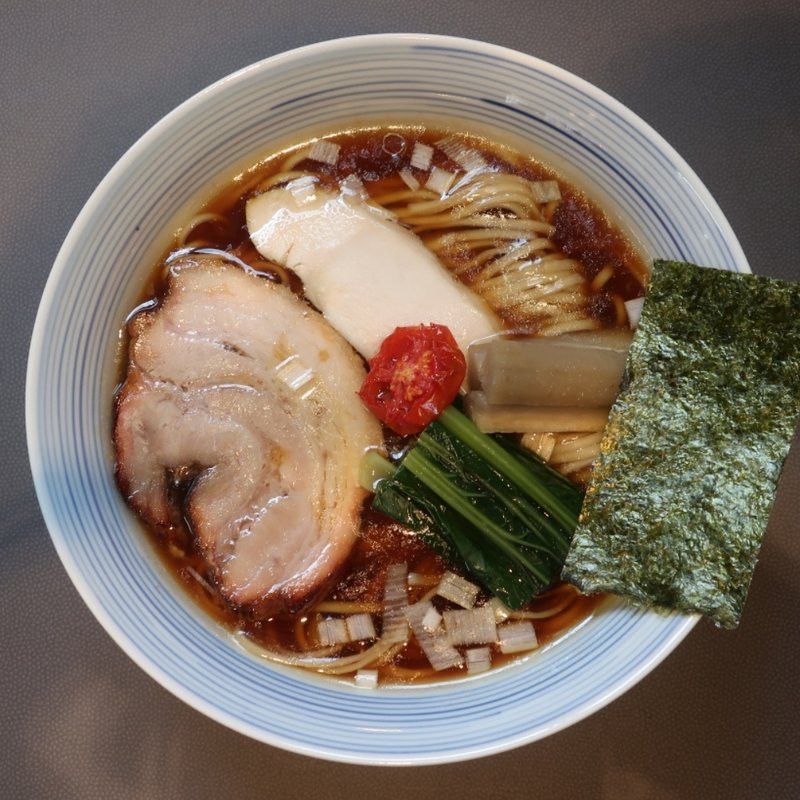 丹波黒どりとあい鴨の中華そば醤油(らぁ麺綾海105)