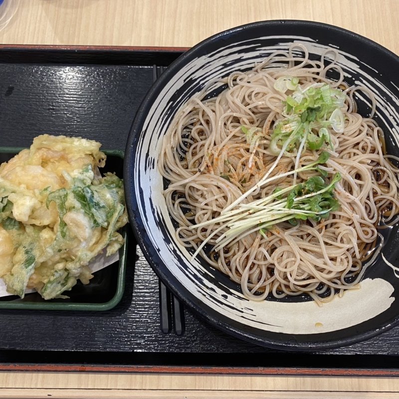 ほぼ海老だけのかけそば　冷やし(ゆで太郎 六丁の目北町店 )