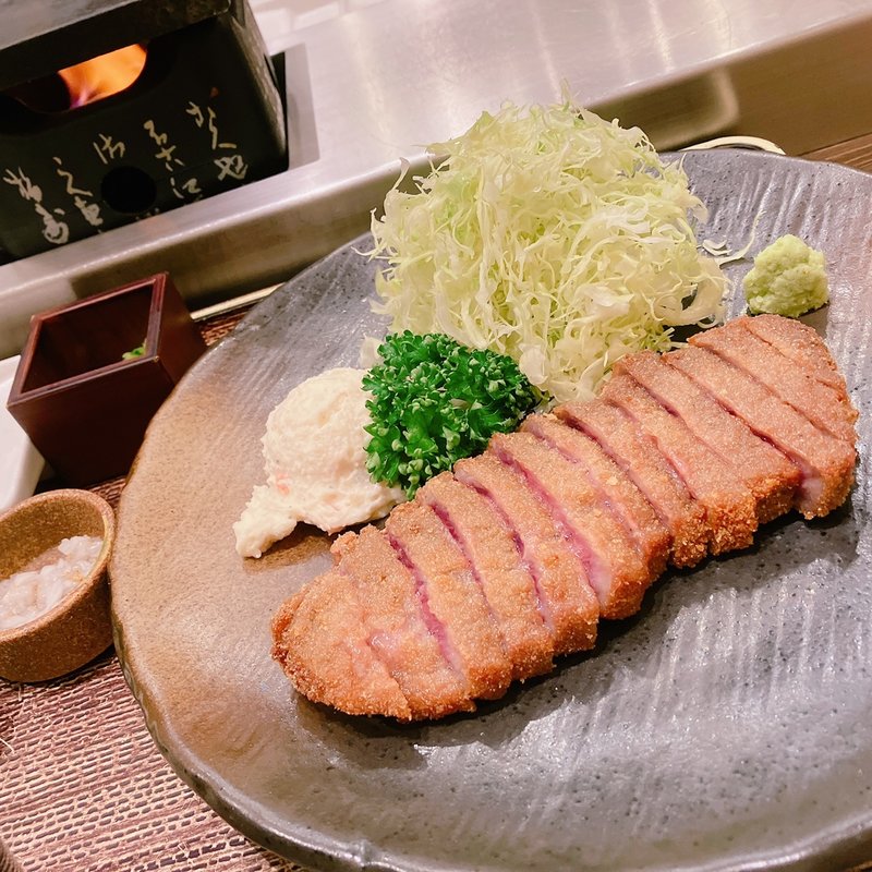 牛かつ麦飯セット(牛かつもと村 コレド室町店)