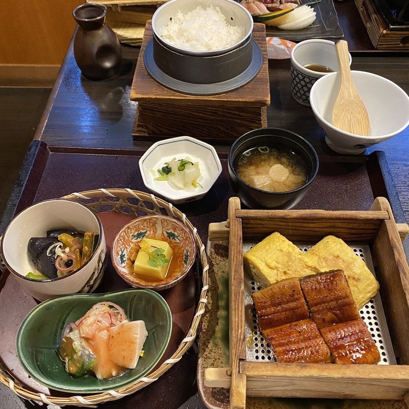 うな玉せいろ蒸しとおばんざいセット(かごの屋 塚口店 )