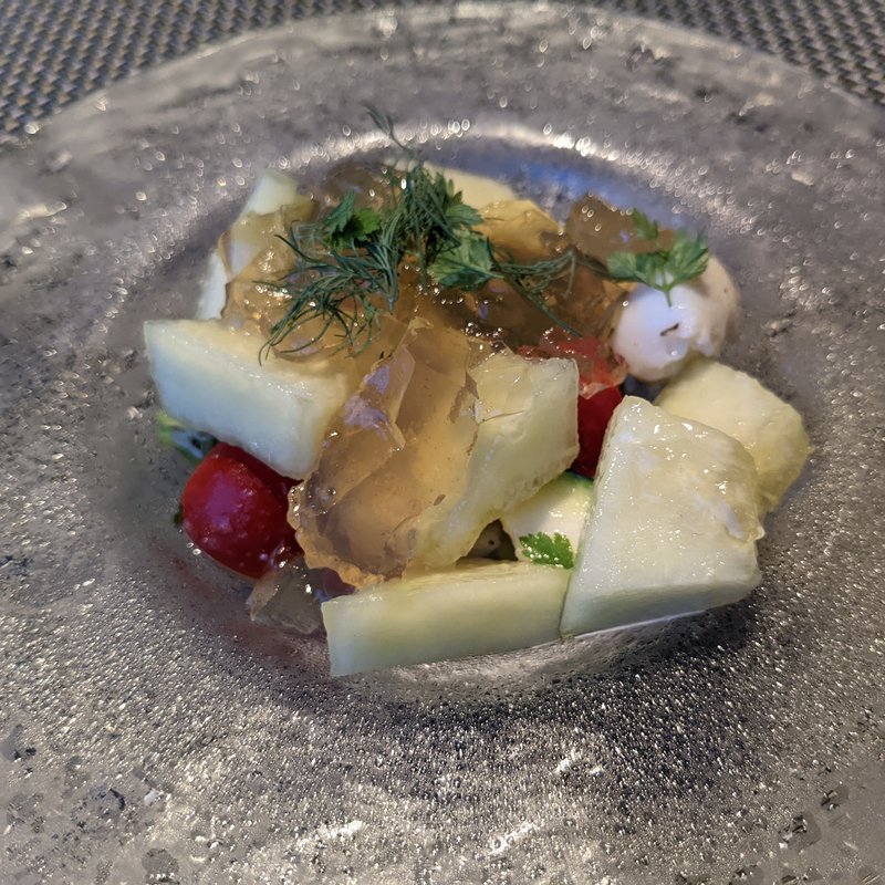 夏野菜とメロンのサラダ(THE LIVING)